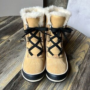 SOREL Women's Tivoli II Curry Tan Winter Boots Waterproof Size 8